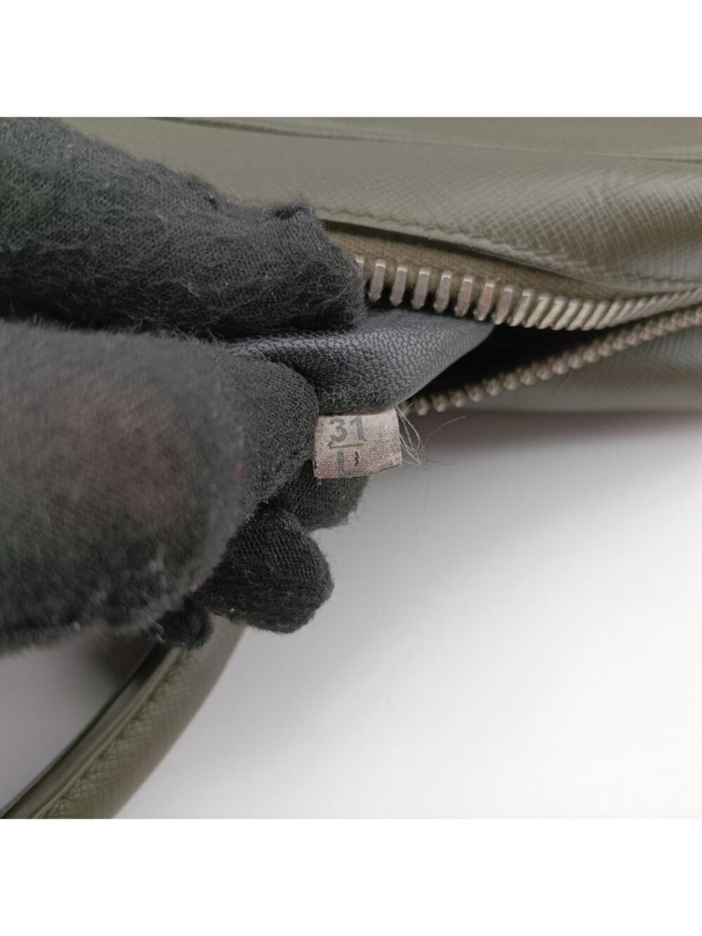 Prada Business Briefcase Green Saffiano Leather 31 - Picture 12 of 15